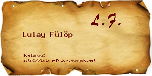Lulay Fülöp névjegykártya